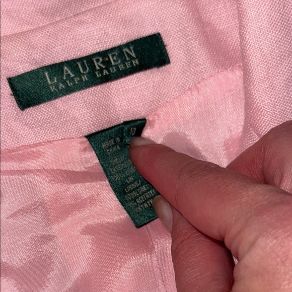 Ralph Lauren 100% Linen Pink Blazer and Pants Set - Picture 7 of 15